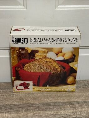 Bialetti Casa Italia Bread Warming Stone - New, Never Used, Factory Sealed